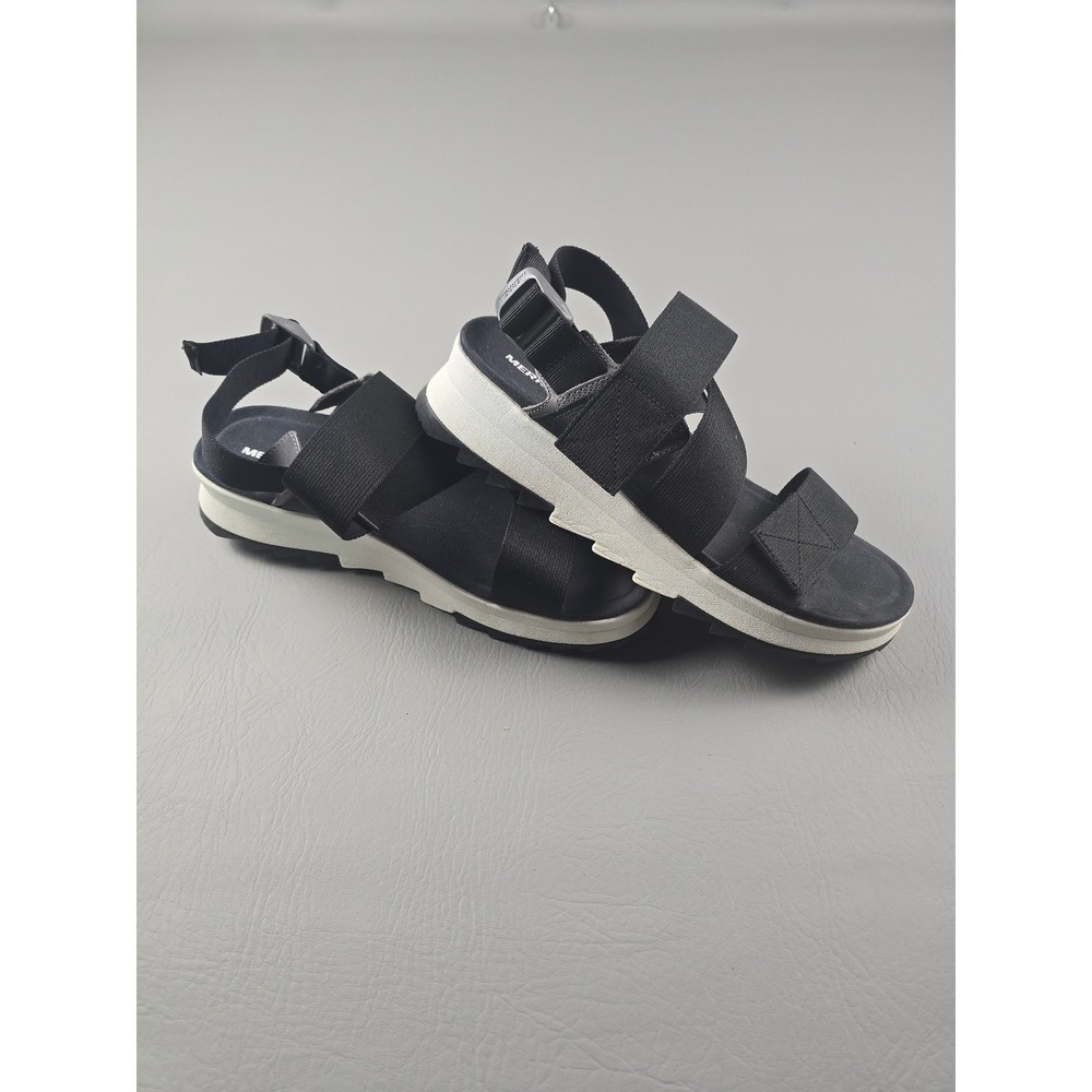 Merrell Bravada Cord Wrap Black White Platform Sandals Womens 10 J004276